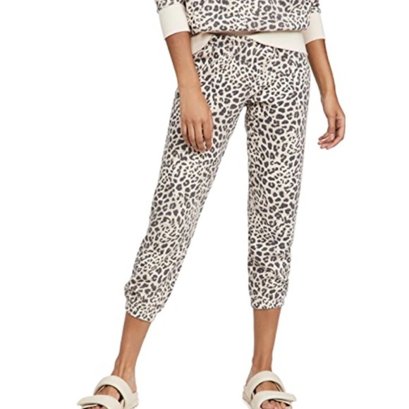 Spiritual gangster cheetah leopard animal print relaxed cropped sweatpants - Picture 5 of 7